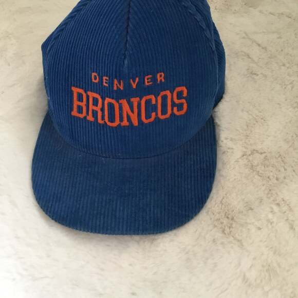 Vintage 80s Denver Broncos Corduroy Script Snapback Hat